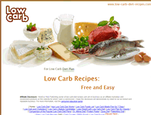 Tablet Screenshot of low-carb-diet-recipes.com